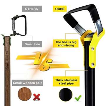 Durable 72 inch Garden Hoe for Efficient Weeding and Planting