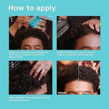 KISS Colors & Care Twist King Premium Twist Tool & Twist Curl Gel, Long-Lasting Durable, 2X Longevity, Defines Twists, Moisturizing & Promotes Hair Growth