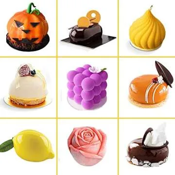 AFINSEA Tall Cylinder Silicone Molds for Baking Mousse Cake, 3D Silicone Baking Molds for Cakes, Brownie, French Dessert Mold for Pastry, Ice Cream, Cake Decoration Mold (8-Cavity)