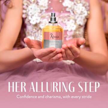 AHUJA Pour Femme Eau De Parfum 3.4oz for Women Long Lasting Fragrance with Notes of Iris, Earthy Patchouli, Warm Vanilla-Best Alternative to La Vie Est Belle.