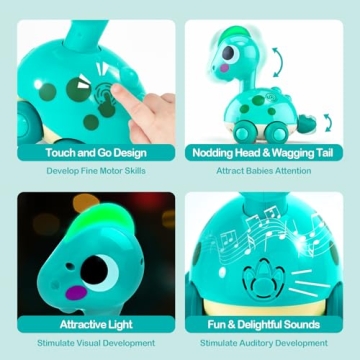 CubicFun Dino Crawl Play Toy for Babies 6-12 Months