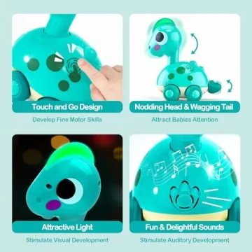 CubicFun Dino Crawl Play Toy for Babies 6-12 Months