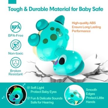 CubicFun Dino Crawl Play Toy for Babies 6-12 Months