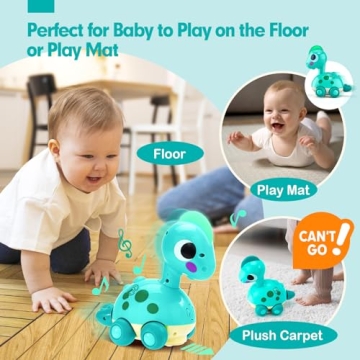 CubicFun Dino Crawl Play Toy for Babies 6-12 Months