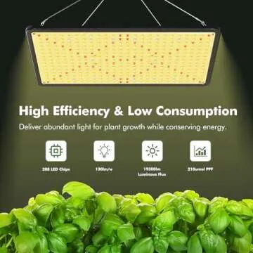 Upgrade Led Grow Light Sunlight, High Efficiency & High Yield Full Spectrum Plant Light, Grow Lights...