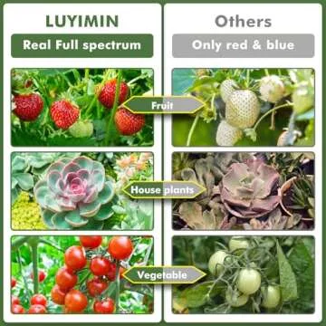 Upgrade Led Grow Light Sunlight, High Efficiency & High Yield Full Spectrum Plant Light, Grow Lights for Indoor Plants Seedling Hydroponic Plants Veg Flower Growing Lamps(Actual Power 90W)