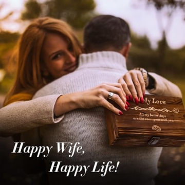 Romantic Anniversary Gifts for Wife - Unique Rose & Ring