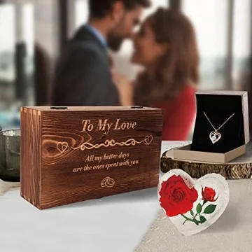 Romantic Anniversary Gifts for Wife - Unique Rose & Ring