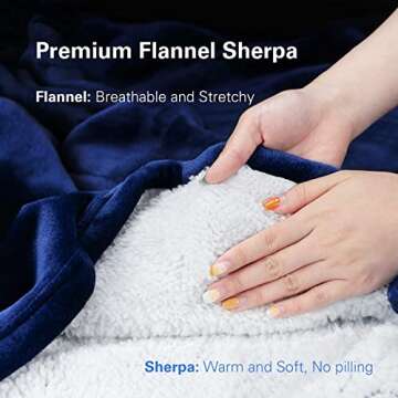 DEPAD Oversized Wearable Blanket Hoodie Sherpa Flannel, Gift for Women Mom, Hoodie Blankets for Women Men Adults