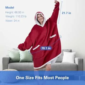 Comfortable DEPAD Oversized Wearable Blanket Hoodie