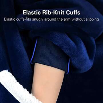 DEPAD Oversized Wearable Blanket Hoodie Sherpa Flannel, Gift for Women Mom, Hoodie Blankets for Women Men Adults