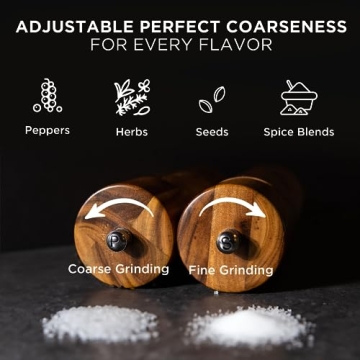 UppWell Wooden Salt and Pepper Grinder Set for a Chic Kitchen