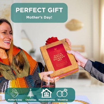 UppWell Wooden Salt and Pepper Grinder Set for a Chic Kitchen