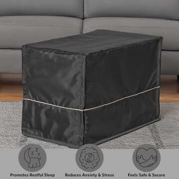 MidWest Homes for Pets Dog Crate Cover - Black, 22-Inch, Machine Washable