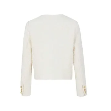 URBAN REVIVO Cropped Tweed Blazer for Women 2024