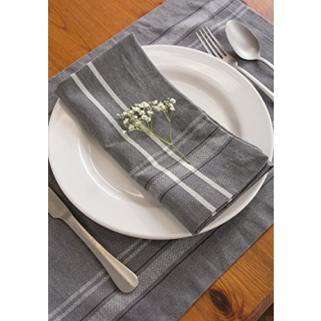 DII French Stripe Napkin Set for Stylish Dining