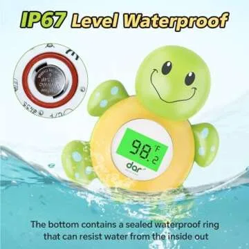 Baby Bath Thermometer with Color Backlight for Safety