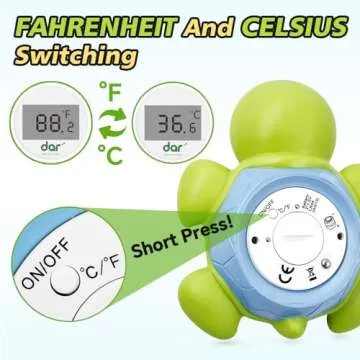 Baby Bath Thermometer with Color Backlight for Safety