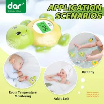 Baby Bath Thermometer with Color Backlight for Safety