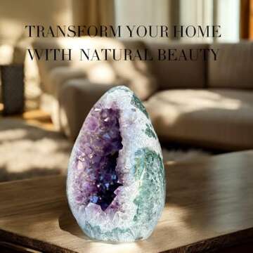 Deep Purple Project Huge A Grade Amethyst Crystal Geode from Uruguay 1.5 lb to 2.2 lb Premium Gift Box Perfect for Collectors