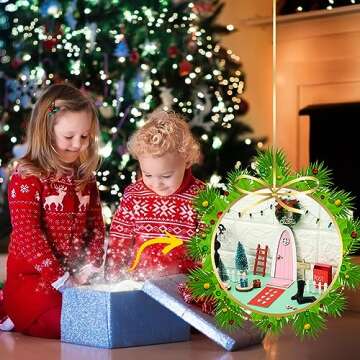 Hungdao 20 Pcs Christmas Elf Fairy Doors Decor Arched Door Fairy Doors Tooth Tiny Xmas Decor Wooden Tiny Miniature for Child (Pink)