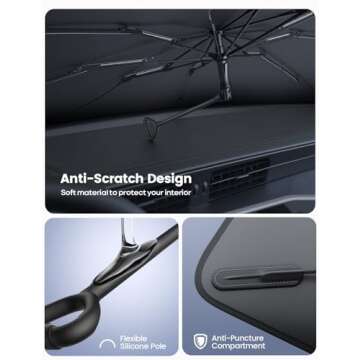 Lamicall Windshield Sunshade Umbrella for SUVs and Sedans