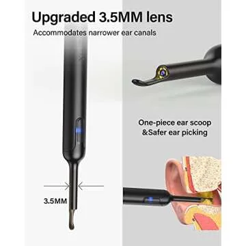 Ear Care Wax Removal Tool, Bebird Ear Canal Camera, Wax Removal Kit with 6LED Light, Cleaner Ear with Camera and Light Built-in WiFi with Soft Silicone Ear Scoops, Ear Canal Camera for iOS & Android
