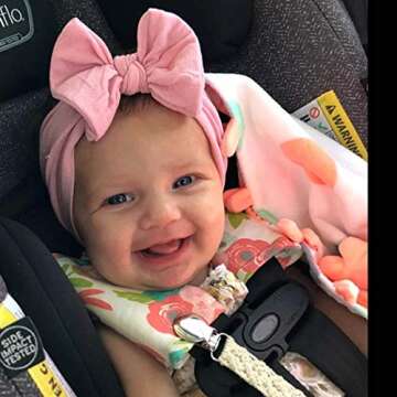 ALinmo 25 Pack Soft Wide Turban Baby Headbands with nylon Hair Bow Headwraps for Baby Girls Infants Newborn Hair Accessories Toddlers Kids and Children