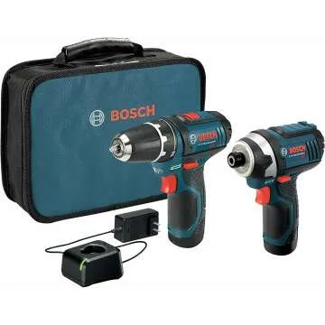 BOSCH 12V Cordless Drill/Driver & Impact Driver Kit