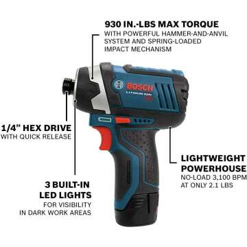 BOSCH 12V Cordless Drill/Driver & Impact Driver Kit