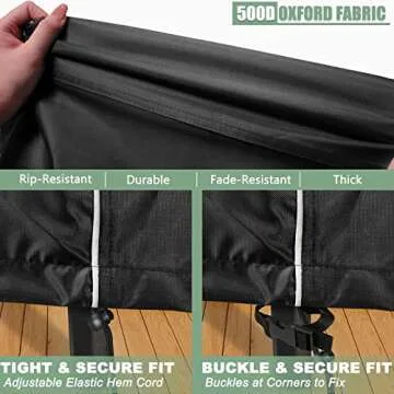 Gasadar Outdoor Furniture Cover Waterproof, 4 Piece Patio Furniture Covers for Patio Loveseat, Chair and Coffee Table, Heavy Duty 600D, Black