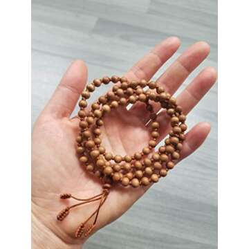 [Western Sages] Hand Knotted 108 Mala Beads, Authentic Korean Jujube Wooden Beads 대추나무 염주 (6mm)