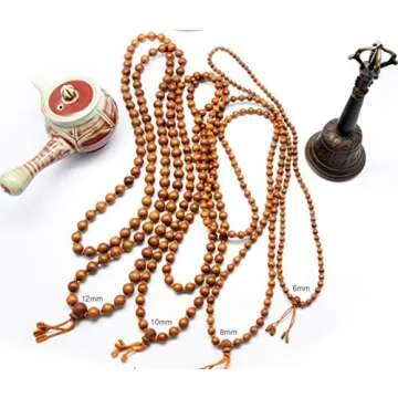 [Western Sages] Hand Knotted 108 Mala Beads, Authentic Korean Jujube Wooden Beads 대추나무 염주 (6mm)