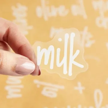 158 White Script Kitchen Pantry Labels for Easy Organization