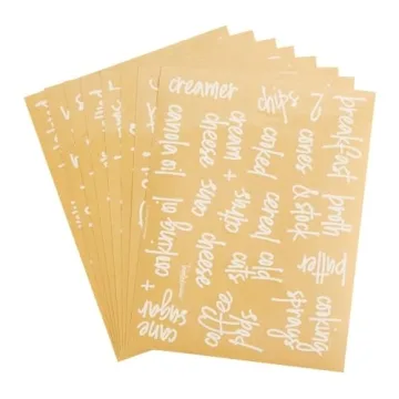 158 White Script Kitchen Pantry Labels for Easy Organization