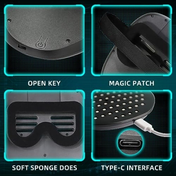 Ompusos LED Light Up Mask for Costumes and Parties