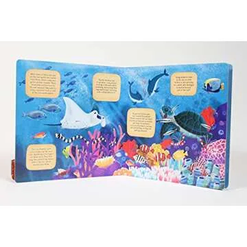 Discovering the Secret World: Coral Reef (Happy Fox Books) Board Book Teaches Kids Ages 3-6 about a Reef, Diving Deeper into the Sea with Every Page, with Educational Fun Facts