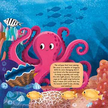 Discovering the Secret World: Coral Reef (Happy Fox Books) Board Book Teaches Kids Ages 3-6 about a Reef, Diving Deeper into the Sea with Every Page, with Educational Fun Facts