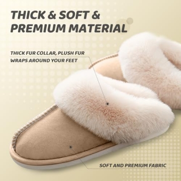 WATMAID Women’s Memory Foam House Slippers for Comfort