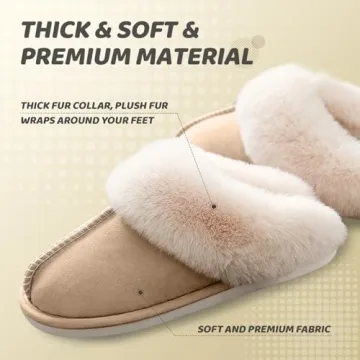 WATMAID Women’s Memory Foam House Slippers for Comfort