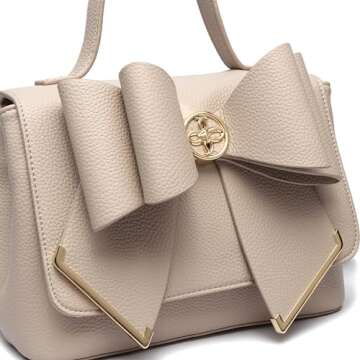 Like Dreams Elegant Vegan Leather Crossbody Bag, Fashion Top Handle Detachable Straps Women Purse, Multi Compartment Magnetic Overflap, Elegant Purse fo Women Teen Girls