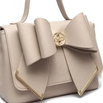 Like Dreams Elegant Vegan Leather Crossbody Bag, Fashion Top Handle Detachable Straps Women Purse, Multi Compartment Magnetic Overflap, Elegant Purse fo Women Teen Girls