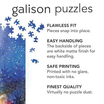 Galison Journey of Three Kings – 500 Piece Jigsaw Puzzle Featuring Artwork Capturing The Journey of The Magi in A Vibrant Jewel Toned Composition