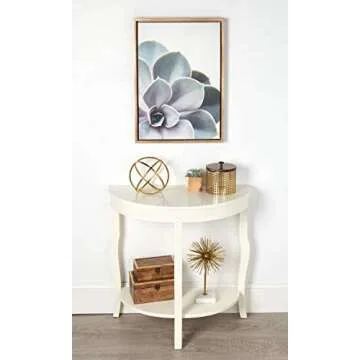 Kate and Laurel Sylvie Succulent Framed Canvas Wall Art by F2 Images, 18x24 Gold
