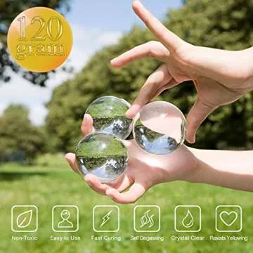 Limino UV Resin 120g Transparent Epoxy for DIY Jewelry Making and Craft Decoration - Solar Cure Acti...