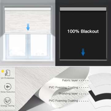 Tokblind Motorized Roller Shades - Smart Blackout Blinds
