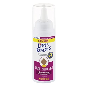 Little Remedies Saline Nasal Mist - Safe & Gentle for Newborns 3 oz