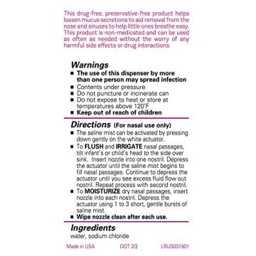 Little Remedies Saline Nasal Mist Safe for Newborns