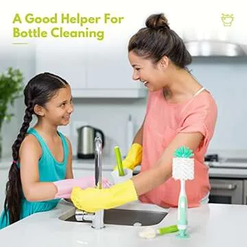 CAREBABYMORE Bottle Brush Set with Nipple Cleaner