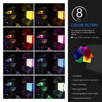 Neewer 8-Pack Color Correction Filters for LED Lights